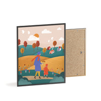 Ein Herbstspaziergang – gerahmter Kunstdruck