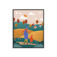 Ein Herbstspaziergang – gerahmter Kunstdruck