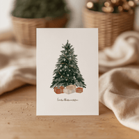 Skandinavischer Weihnachtsbaum – Weihnachtskarte im 10er-Pack