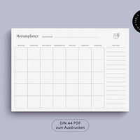 Monatsplaner - digitaler Planer zum Ausdrucken