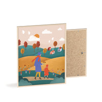 Ein Herbstspaziergang – gerahmter Kunstdruck