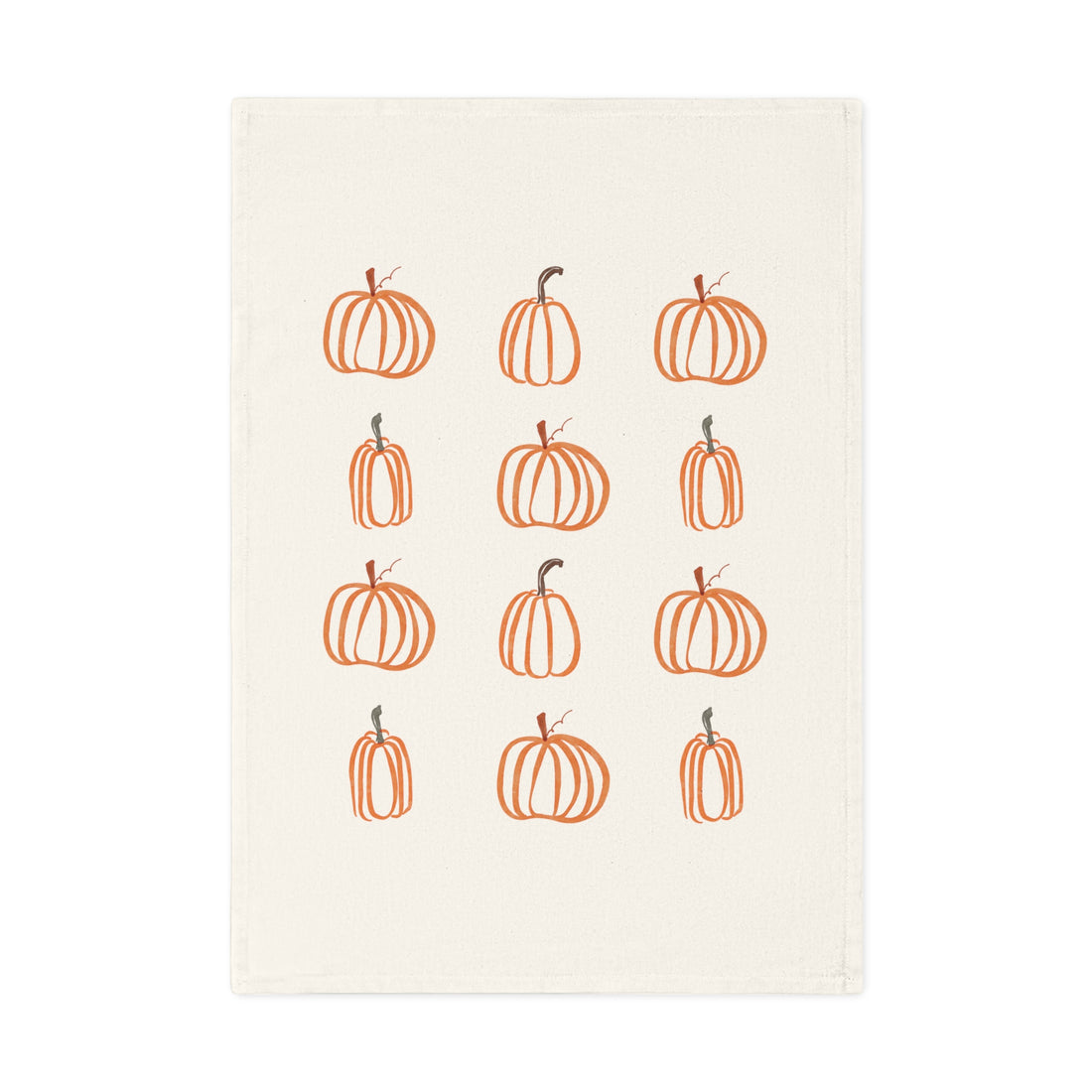 Herbstliches Geschirrtuch mit Kürbis-Motiv