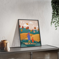 Ein Herbstspaziergang – gerahmter Kunstdruck