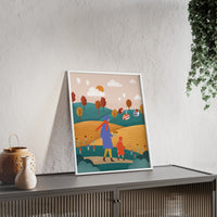 Ein Herbstspaziergang – gerahmter Kunstdruck