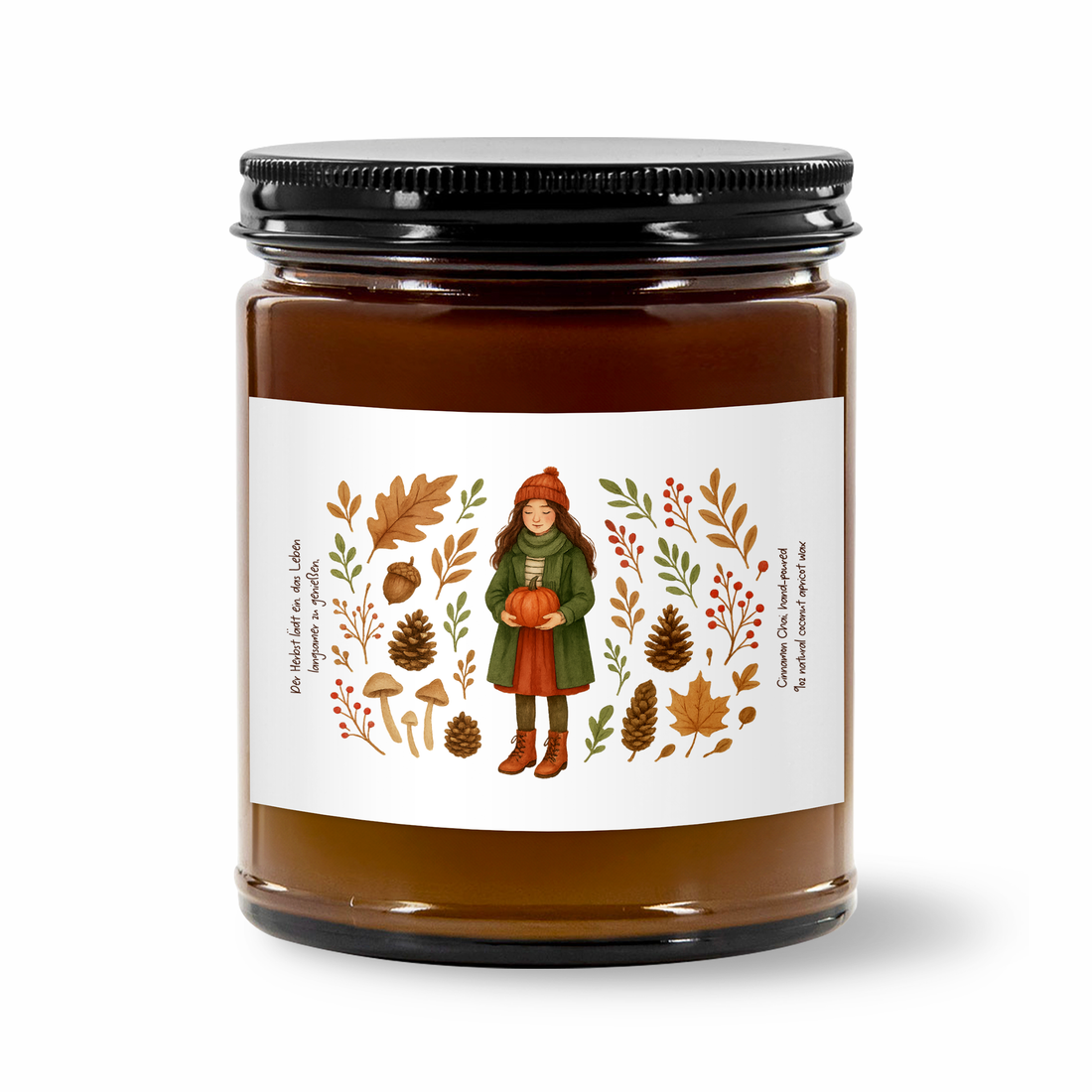 Duftkerze im Glas – herbstlich & cozy, für entspannte Momente