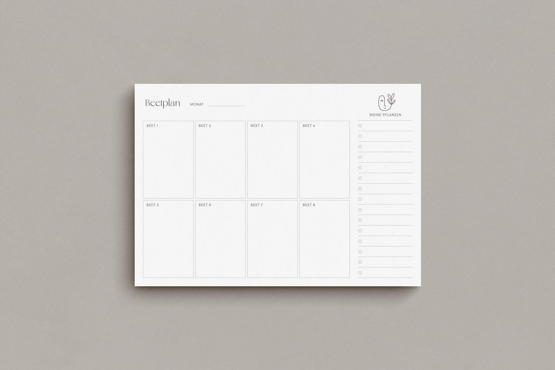 Gartenplaner - Beetplaner A4 zum Ausdrucken