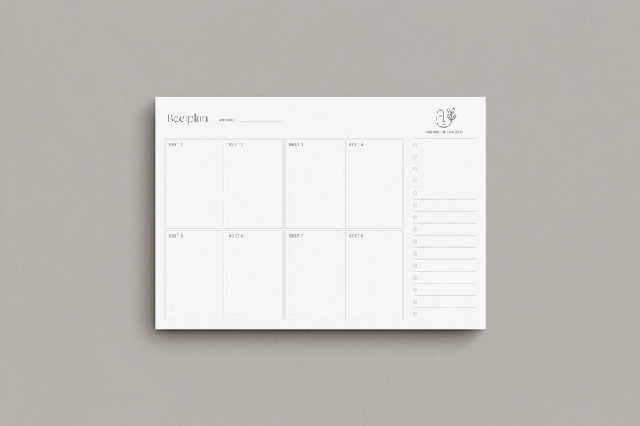 Gartenplaner - Beetplaner A4 zum Ausdrucken