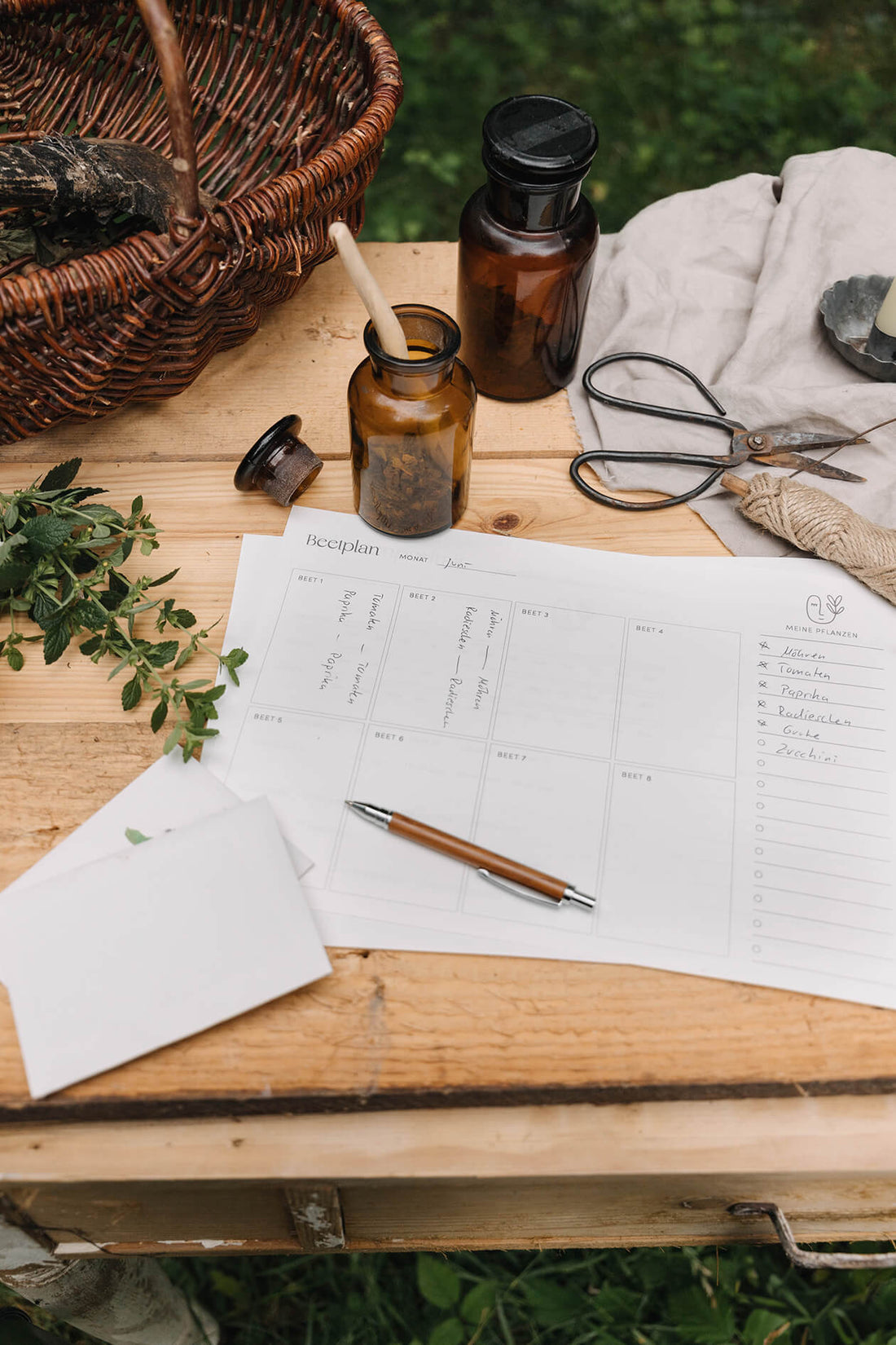 Gartenplaner - Beetplaner A4 zum Ausdrucken