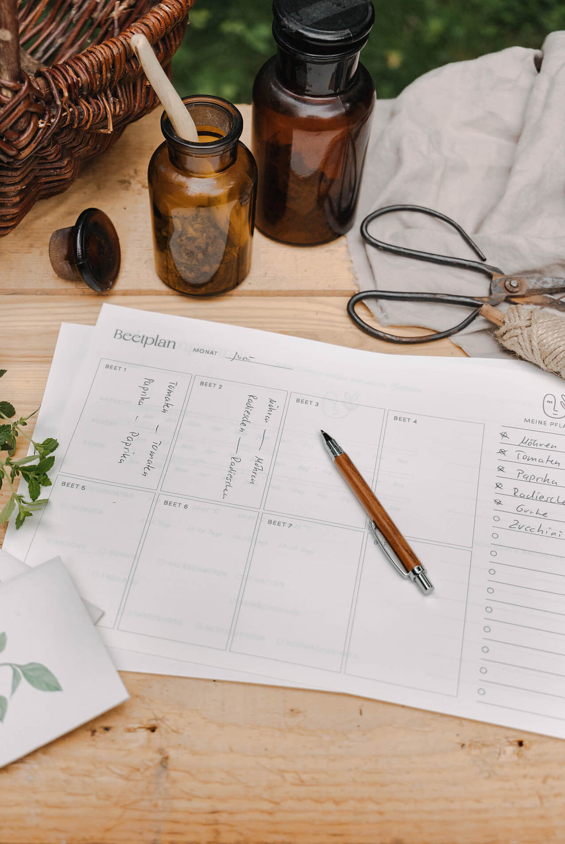Gartenplaner - Beetplaner A4 zum Ausdrucken