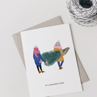 Digitale Weihnachtskarte "Weihnachtsbaum" - Vorlage DIN A6 zum Ausdrucken