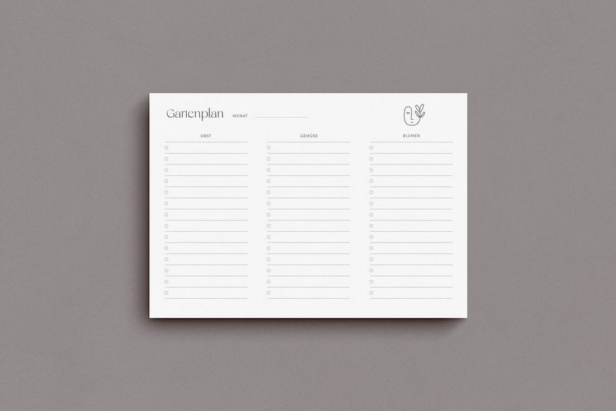 Gartenplaner A4 zum Ausdrucken