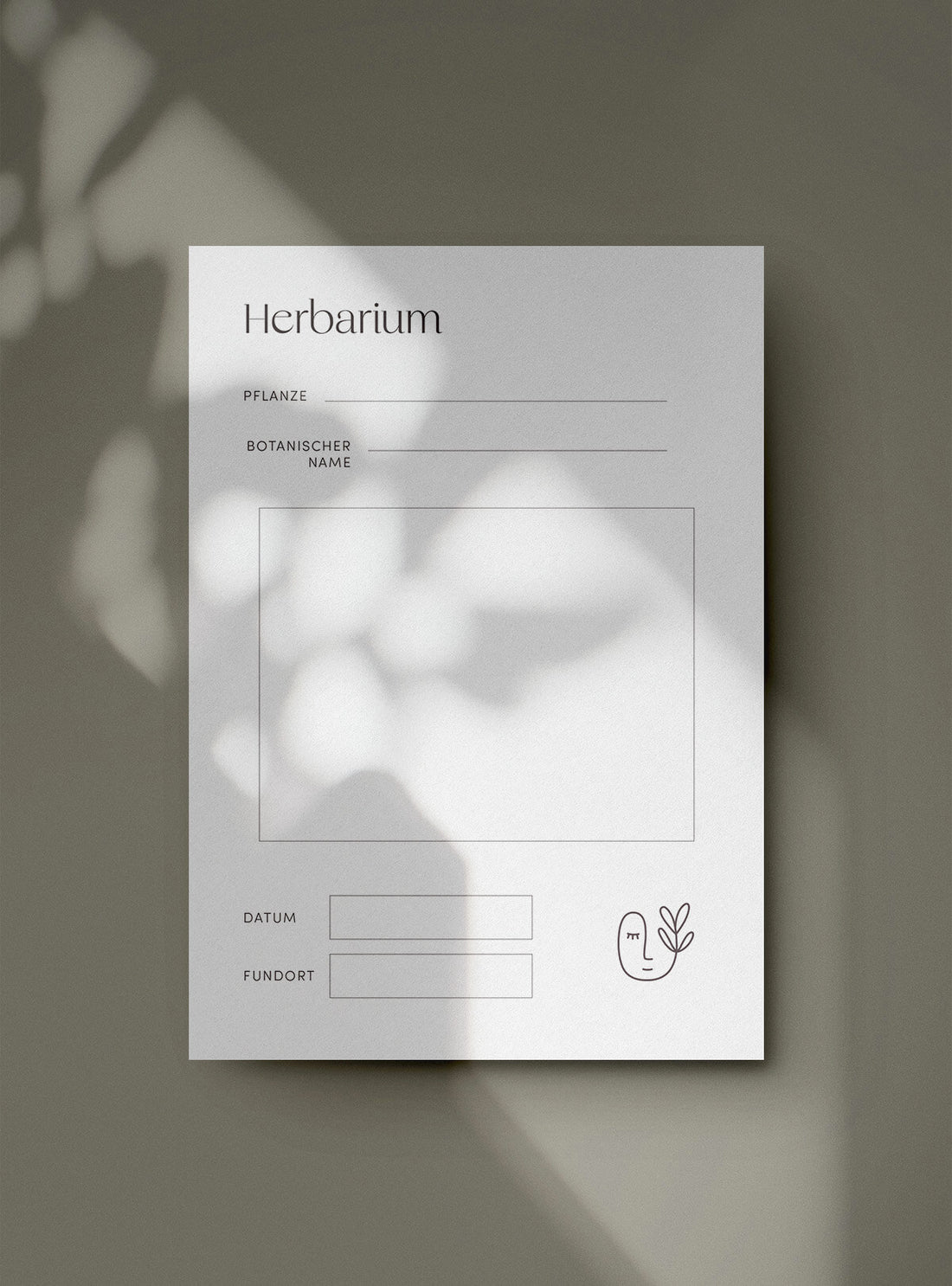 Herbarium - Vorlage DIN A5 zum Ausdrucken