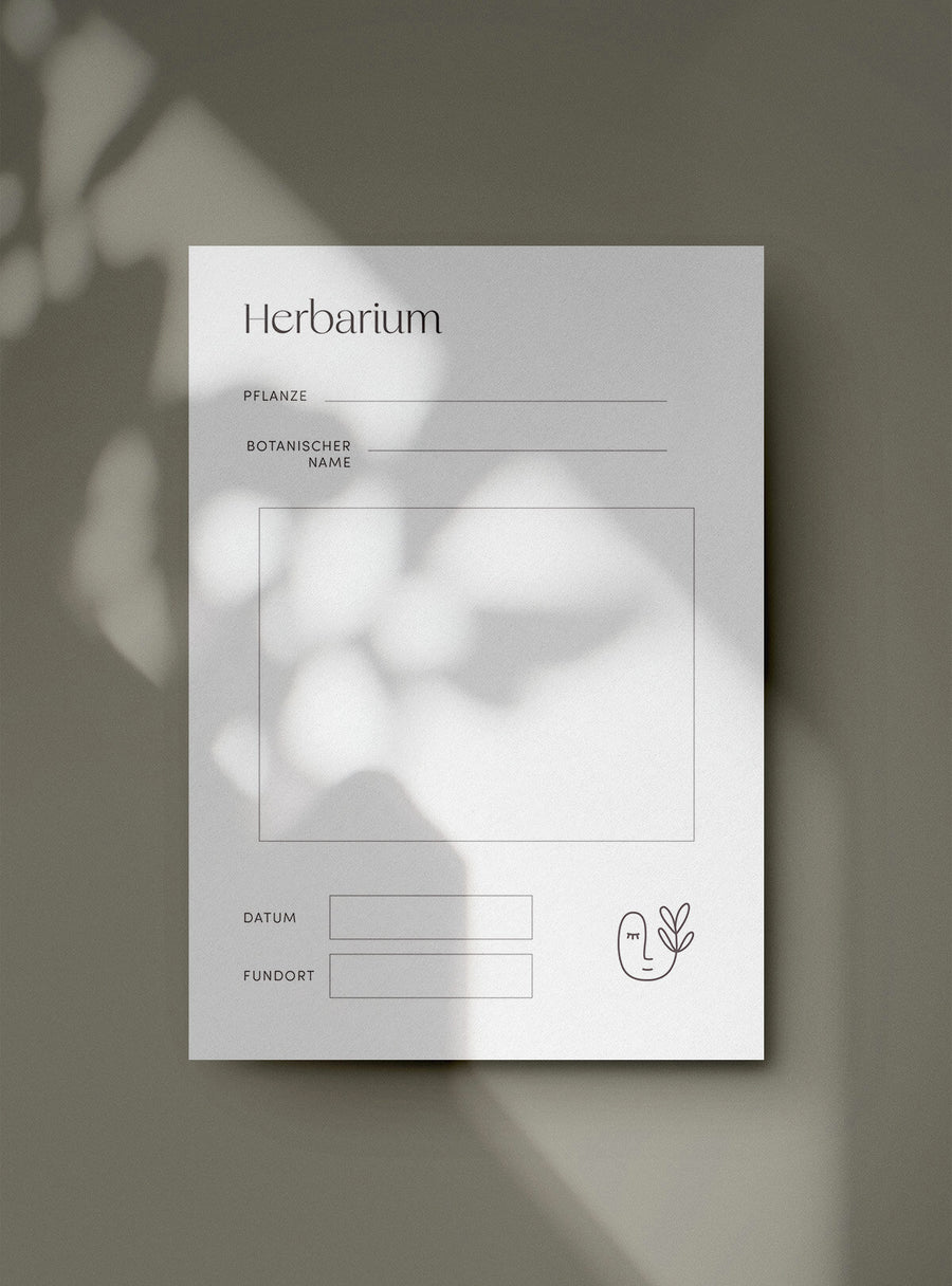 Herbarium - Vorlage DIN A5 zum Ausdrucken